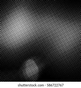  Black and white halftone pattern. Ink Print Distress Background . Dots Grunge Texture. Vector.