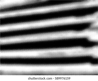 Black and white halftone pattern. Ink Print Distress Background . Dots Grunge Texture. Vector.