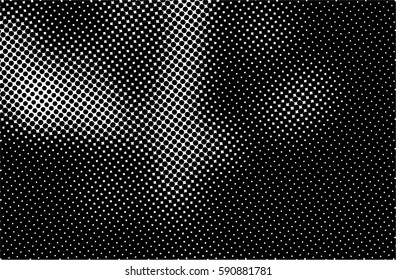 Black and white halftone pattern. Ink Print Distress Background . Dots Grunge Texture. Monochrome surface for your design.  Vector.