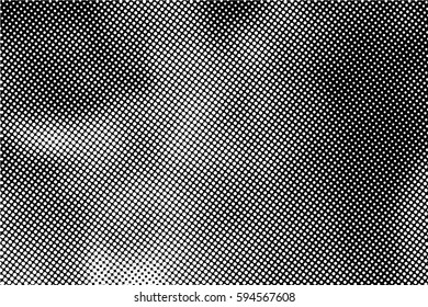 Black and white halftone pattern. Ink Print Distress Background . Dots Grunge Texture. Monochrome surface for your design.  Vector.