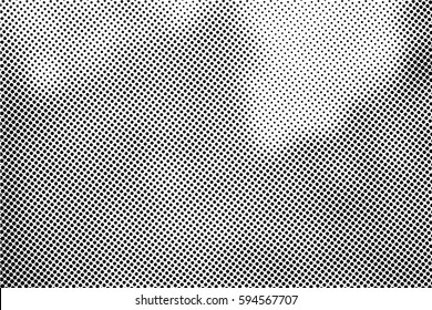 Black and white halftone pattern. Ink Print Distress Background . Dots Grunge Texture. Monochrome surface for your design.  Vector.