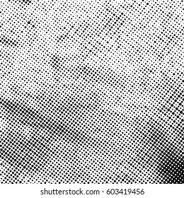 Black and white halftone pattern. Ink Print Distress Background . Dots Grunge Texture. Monochrome surface for your design. Vector.