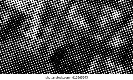 Black and white halftone pattern. Ink Print Distress Background . Dots Grunge Texture. Monochrome surface for your design. Vector. New pointillism.