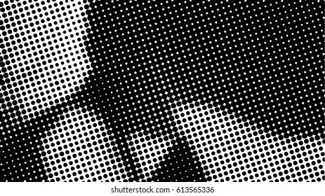 Black and white halftone pattern. Ink Print Distress Background . Dots Grunge Texture. Monochrome surface for your design. Vector. New pointillism.