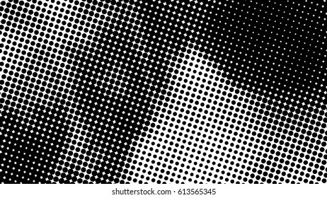 Black and white halftone pattern. Ink Print Distress Background . Dots Grunge Texture. Monochrome surface for your design. Vector. New pointillism.