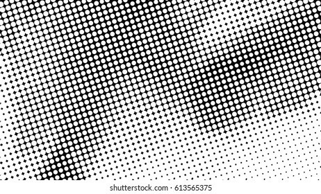 Black and white halftone pattern. Ink Print Distress Background . Dots Grunge Texture. Monochrome surface for your design. Vector. New pointillism.