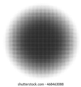 black and white halftone pattern. Stock vector illustration