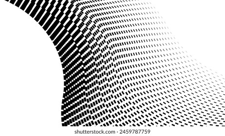 Black and white halftone pattern vector image for background or wallpaper. Abstract dot halftone texture