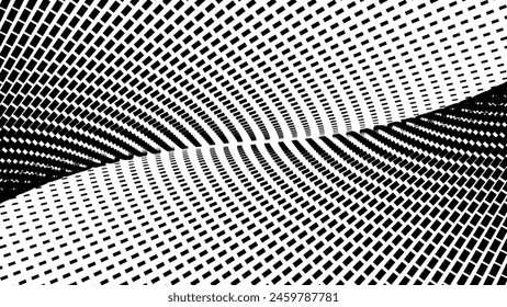 Black and white halftone pattern vector image for background or wallpaper. Abstract dot halftone texture