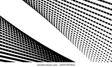 Black and white halftone pattern vector image for background or wallpaper. Abstract dot halftone texture