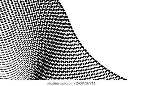 Black and white halftone pattern vector image for background or wallpaper. Abstract dot halftone texture