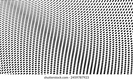Black and white halftone pattern vector image for background or wallpaper. Abstract dot halftone texture