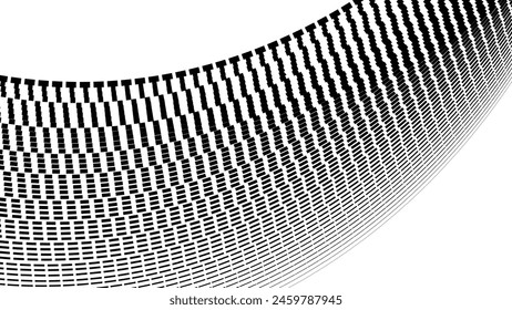 Black and white halftone pattern vector image for background or wallpaper. Abstract dot halftone texture