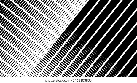 Black and white halftone pattern vector image for background or wallpaper. Abstract dot halftone