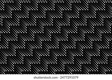 BLACK AND WHITE HALFTONE PIXEL BACKGROUND VECTOR FREE