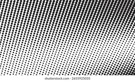 Meio-tom preto e branco Polkadot fundo abstrato para design moderno, cartaz ou layout da Web
