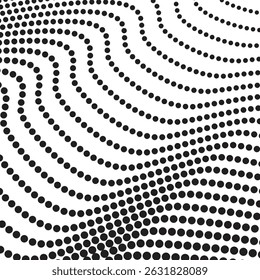 Black and White Halftone Seamless Pattern Background
