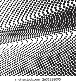 Black and White Halftone Seamless Pattern Background