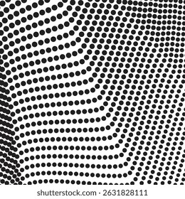 Black and White Halftone Seamless Pattern Background