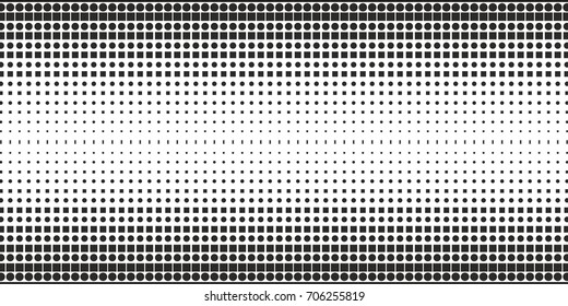 Black and white halftone square and dot pattern design background vector