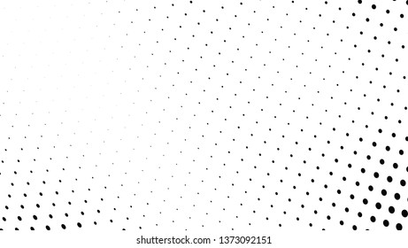Black and white halftone texture. Abstract point waves