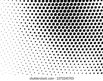 Black and white halftone texture. Abstract point waves