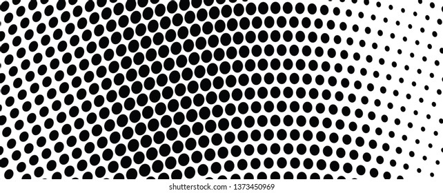 Black and white halftone texture. Abstract point waves
