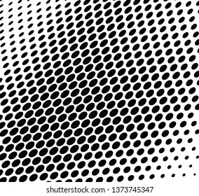 Black and white halftone texture. Abstract point waves