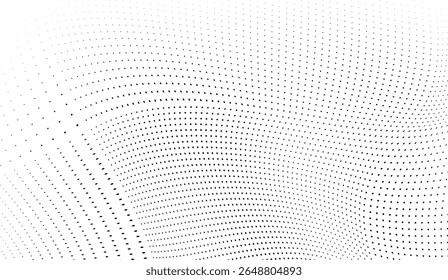 Black and white halftone texture. Abstract monochrome background