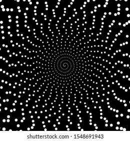 Black and white halftone texture. Circle halftone. Round dotworkd istressed dotted vector background.