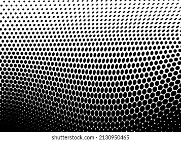 Black and white halftone texture flowing wave