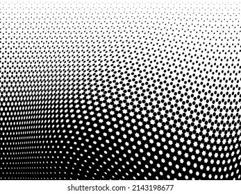 Black and white halftone texture flowing wave