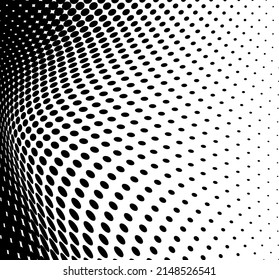 Color negro y blanco de la textura de media tonalidad que fluye la ola
