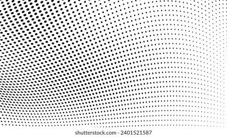 Textura de media tonalidad en blanco y negro en forma de onda