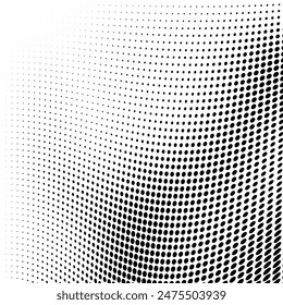 Textura de semitonos en blanco y negro en forma de onda