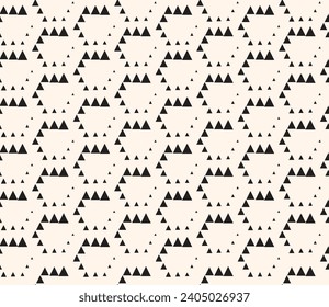 Black and white halftone triangles pattern. Abstract geometric background. Vector illustration. 