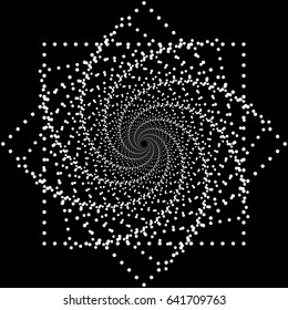 Black and White Halftone Vector Pattern or Texture. Stipple Dot Backgrounds with Circles