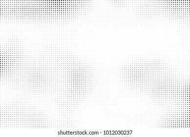 Black and white halftone vector. Texture of dots of ink in a gradient. A pattern of randomly distributed elements for print and design