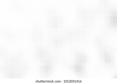 Black and white halftone vector. Texture of dots of ink in a gradient. A pattern of randomly distributed elements for print and design