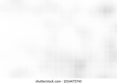 Black and white halftone vector. Texture of dots of ink in a gradient. A pattern of randomly distributed elements for print and design