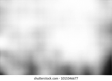 Black and white halftone vector. Texture of dots of ink in a gradient. A pattern of randomly distributed elements for print and design