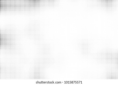 Black and white halftone vector. Texture of dots of ink in a gradient. A pattern of randomly distributed elements for print and design