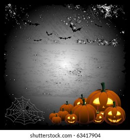 Black and white Halloween card