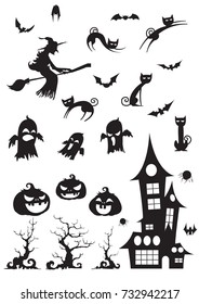 Black and white halloween icon