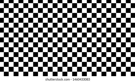 Black and white hallucination. Optical illusion. Twisted illustration. Abstract futuristic background of squares. Vector grid.