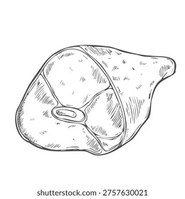 Carne jamón blanco y