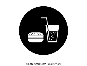 Black and white hamburger icon on white background    