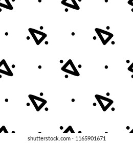 Black and white hand draw seamless background pattern