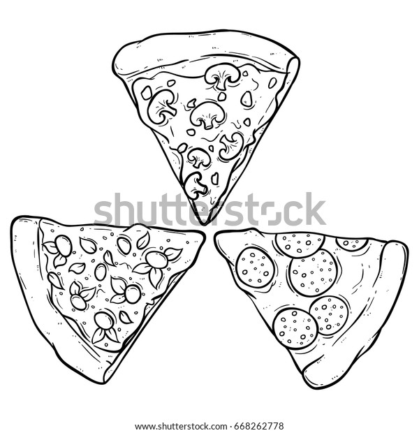 Pizza Toppings Outline