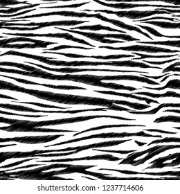 Black and white Hand drawn artistic abstract animal skinseamless pattern print tiger,zebra skin,design for fashion fabric ,wallpaper and all prints on white background color